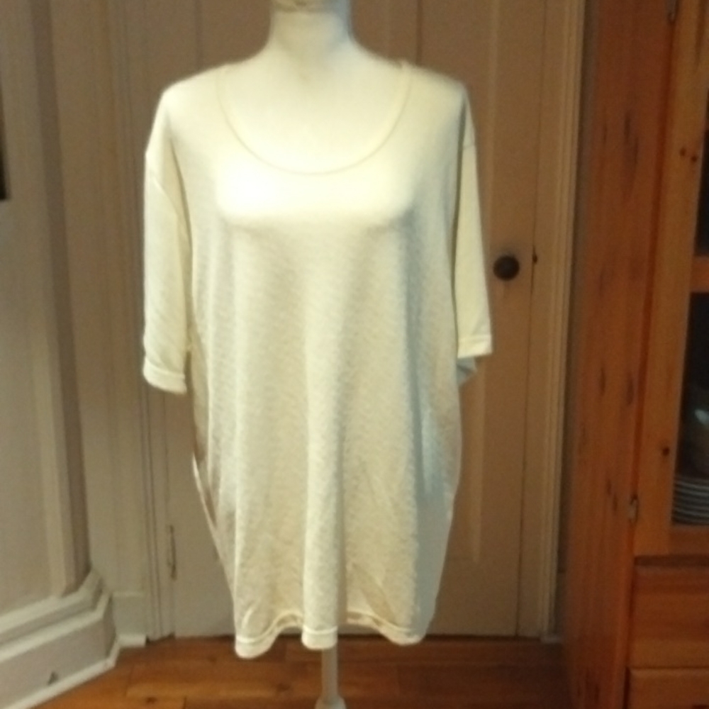 NWT Vintage 80's Fitting Image Textured Scoop Neck Top